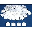 100 White Earring Puff Cards Jewelry Showcase Displays 1"