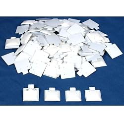 100 White Earring Puff Cards Jewelry Showcase Displays 1"