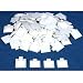 100 White Earring Puff Cards Jewelry Showcase Displays 1"