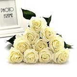 Kingdetector 高品質 ローズ バラの造花 ブーケ インテリア 本物 きれい 結婚式 お祝い(36 PCS)