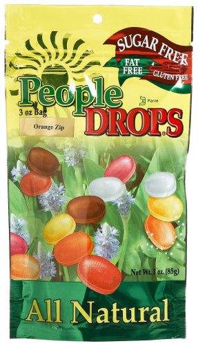 People Drops Orange Zip Drops, 3-Ounce Pouches (Pack of 12)