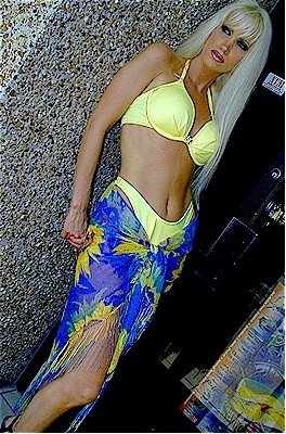 Designer Crochet Sunflower Print Pareos Swimsuit Coverup