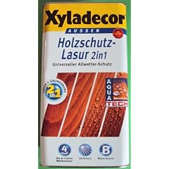 Xyladecor Holzschutzlasur 2in1 Aussen, 5 Liter, Farbton Ebenholz