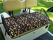 Golf Cart Seat Cover, Golf Print, Black Background