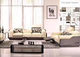 3pc Contemporary Modern Leather Sofa Set #AM-128-IG 3pc Contemporary Modern Leather Sofa Set #AM-128-IG