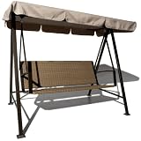 Strathwood Camano All-Weather Wicker and Steel Swing with Canopy by Strathwood