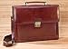 Double Compartment Expandable Leather Briefcase