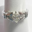 14K White Gold Diamond Engagement Ring