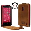 Perfect Case � Stil Better PREMIUM QUALIT�T Echtleder Flip Handytasche braun f�r Nokia Lumia 620 Smartphone / ALTB 620