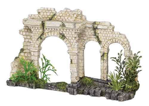Nobby Aquarium Dekoration Aqua Ornaments "MAUER MIT B&Ouml;GEN" mit Pflanzen; L25 x B6,5 x H15 cm