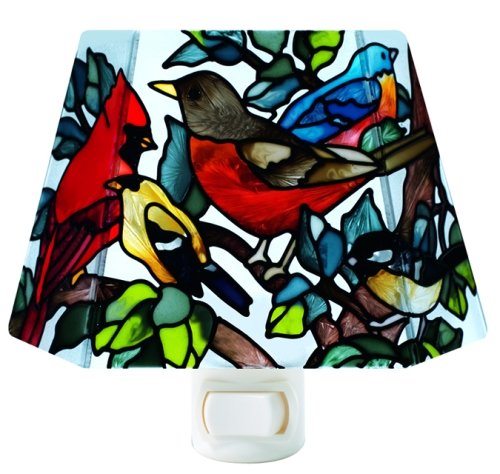 Joan Baker Designs NL932 Birds of a Feather Art Glass Night Light, 4-1/2 by 3-Inch