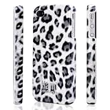 Hamimelon® Back Case Cover for Apple iPhone 4 4G Grey Leopard w/ Screen Protector & Anti-dust Plug