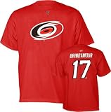 Rod Brind'Amour Carolina Hurricanes Red Name and Number T-Shirt - Large