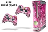 New XBOX 360 Console Protective Skin - Pink Butterfly