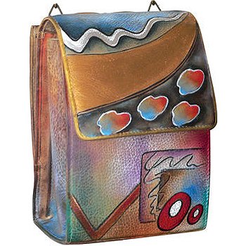Anuschka Mini Sling Abstract Twilight Leather Handbags