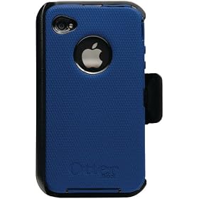 OtterBox Universal Defender Case for iPhone 4 (Zircon Blue Silicone & Black Plastic) by