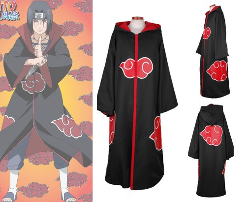 Naruto Akatsuki Itachi Uchiha Cosplay Costume (Unhooded Version)