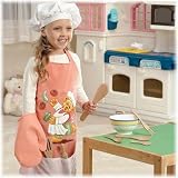Kids Kitchen Center Play Apron & Utensils Set Toy Chef Outfit