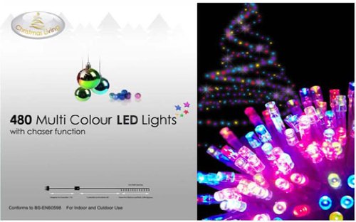 480 Multi Colour Led Christmas Lights With Chaser Function Tree Lighting Fairy Indoor & Outdoor Gifts