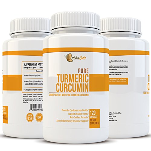 Turmeric Curcumin  500mg 120 Capsules Standardized  Curcuminoids Natural Joint Pain Relief  Herbal Supplement Supports Liver Anti Inflammatory and Antioxidant