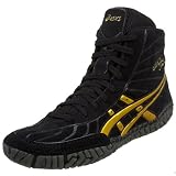 ASICS Men's Rulon Wrestling Shoe,Black/Gold Medal,8 D US