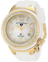 Swiss Legend Womens 11844D-WWGA Neptune White Mother-Of-Pearl Dial Diamond Accented Watch