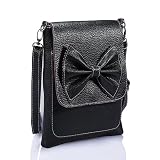 Black Bow Faux Leather Bag JC70241