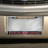 New Orleans Saints Super Bowl XLIV Champions Chrome License Plate Frame