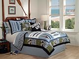 Catch a Wave Full/Queen Quilt and 2 Shams by Pem America