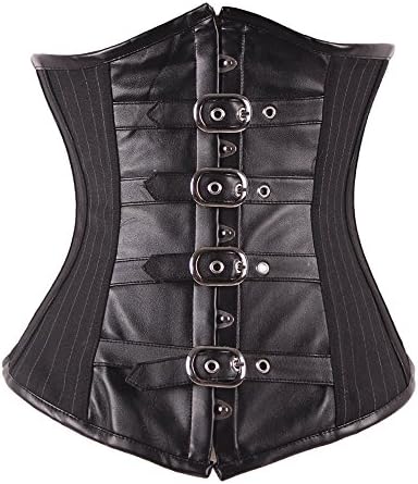 Steampunk Women's Steel Boned Latex Waist Trainer (Vest) Corset Tummy Tuck Body Shaper
