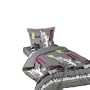Douceur d'int�rieur 1640523 Parure 2 P City Colors Gris 140 x 200 cm 42 Fils Allover