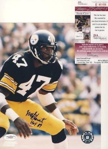 Mel Blount AUTO Steelers 8x10 Photo JSA Standing w/ INSC