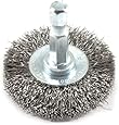 Forney 72726 Wire Wheel Brush, Fine Crimped with 1/4-Inch Hex Shank, 1-1/2-Inch-by-.008-Inch