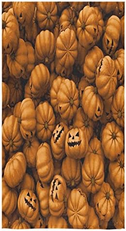 Happy Halloween Pumpkins Sale Custom Bath Towels Large Soft and Comfortable Travel Beach Bathroom Shower Washcloth Wrap for Men/Women 80% Polyester 20% Cotton, (30" x 56")