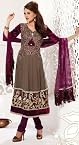Brown / Wine Georgette Suit with Dupatta LMMSU25
