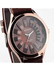 Unisex Silicone Quartz Watch Geneva Wrist Watch Brown