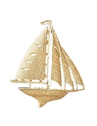 CleverEves 14K Gold Pendant Sailboat 6.8 - Gram(s)