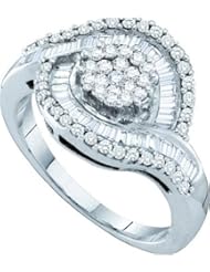 1.00CTW DIAMOND LADIES FLOWER RING