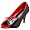 Black/Red Patent