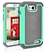 LG Optimus L90 Case, MagicMobile [Dual Armor Series] Rugged Impact Resistant Case LG Optimus L90 Slim Shockproof Silicone Skin Hard Plastic Shell [Mint Green] Armor Protective Case for LG Optimus L90