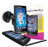 Modern-Tech Sony Ericsson Xperia X10 Mega Bundle with Black Hybrid Case, In-Car Holder/ Mount, Capacitive Stylus & Invisible Screen Protector