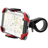 Aduro U-GRIP PLUS Universal Bike, Motorcycle, Handlebar, Roll Bar Mount for Smart Phones, Apple iPhone 6 / 6 Plus / 5 / 5S / 5C / 4 / 4S, Samsung Galaxy S3 / S4 / S5 / S6 / NOTE 2 / Note 3 / Note 4, Motorola Droid RAZR / MAXX, HTC EVO 4G, HTC One X, LG Revolution, GPS Holder (Black/Red)
