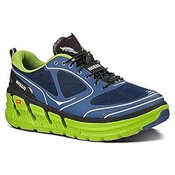 Hoka One One Mens M Conquest Navy Blue/lime/black Running