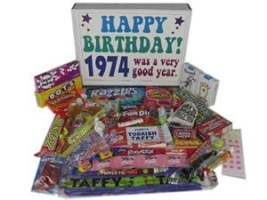 1974 40th Birthday Gift Basket Box Retro Nostalgic Candy From Childhood