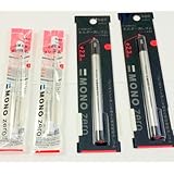 Value Pack of 2 Tombow Mono Zero Erasers & 4 refills