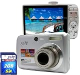 SVP Xthinn-737 Silver 7MP 3x Optical zoom 3-inch LCD Digital Camera + FREE 2GB High Speed SD Memory Card