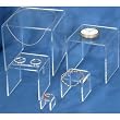 5 Clear Acrylic Jewelry Display Risers Showcase Stands