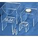 5 Clear Acrylic Jewelry Display Risers Showcase Stands