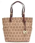 Michael Kors Jet Set Tote in Beige / Ebony / Mocha (Brown) (MK Handbags