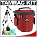 Tamrac 3325 Aero Zoom 25 Photo Pack (Red) + Tripod + Accessory Kit for Canon Rebel XSi, XS, XTi, 40D, Nikon D40, D60, D80, D200, D300, D700, Olympus Evolt E-410, E-420, E-510, E-520, and Sony Alpha A200, A300, A350, A700 Digital SLR Cameras
